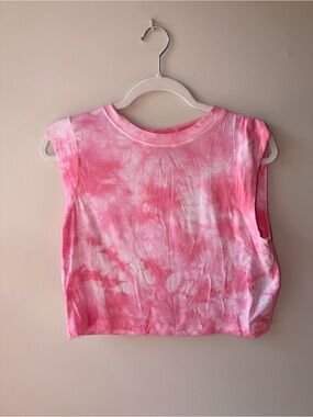 JoyLab Pink Tie-Dye Muscle Tee